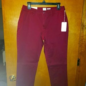 Maroon work slacks